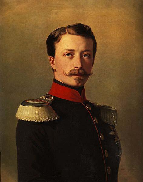 unknow artist Portrait of Grand Duke Frederick I of Baden. Copy of the Winterhalter painting by R. Grether from 1857 Sweden oil painting art